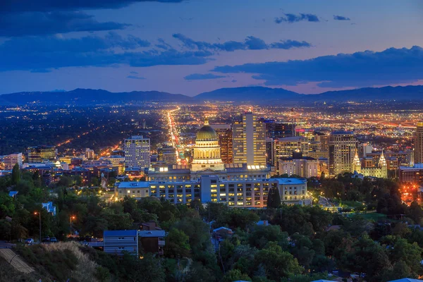 Salt Lake City skyline Utah — Stock Photo, Image