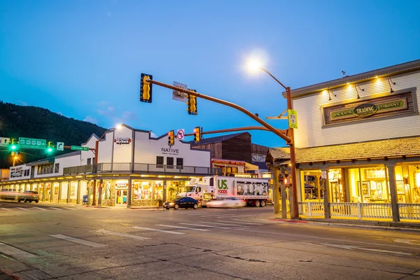 Centru města Jackson Hole ve Wyomingu Usa — Stock fotografie