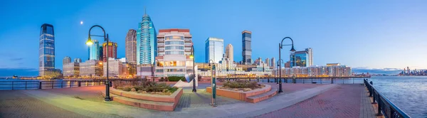 View Hudson River Waterfront Walkway Jersey City — Stock Photo, Image