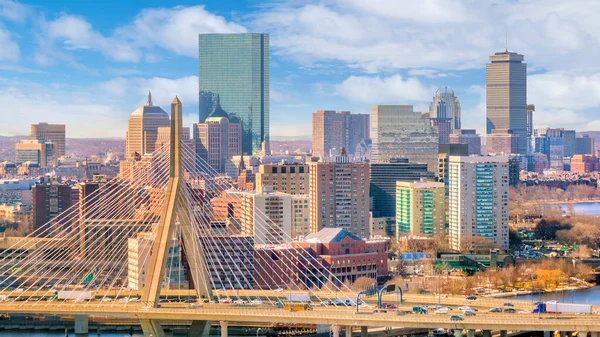 Skyline Boston Massachusetts Usa Sunny Day — Stock Photo, Image