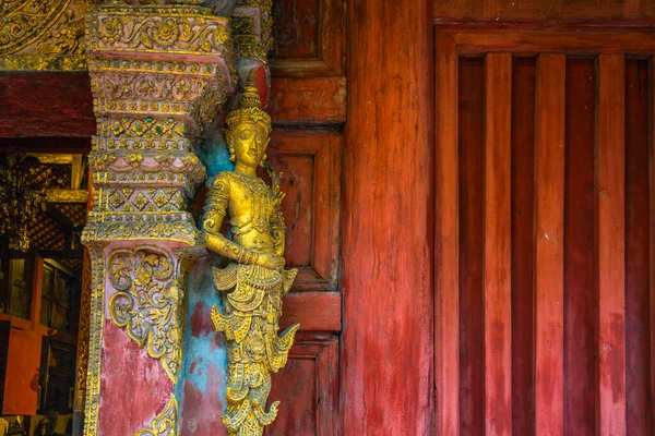 Decoración Artística Templo Wat Phra Singh Casco Antiguo Chiang Mai — Foto de Stock