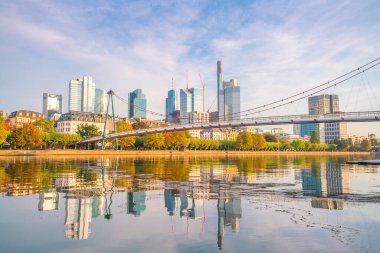 Almanya 'da Frankfurt şehrinin ufuk çizgisi