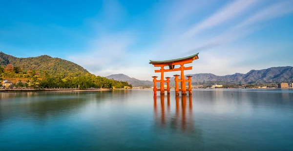 Île Miyajima Célèbre Porte Flottante Torii Japon — Photo