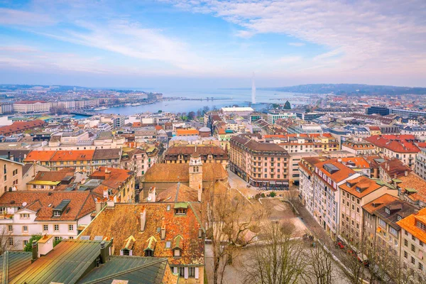 Blick Von Der Kathedrale Saint Pierre Der Schweiz Auf Die — Stockfoto