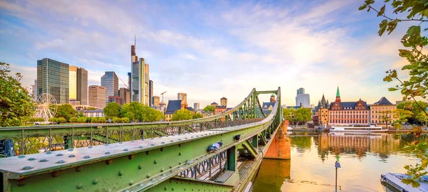 Pohled Panorama Města Frankfurt Německu — Stock fotografie