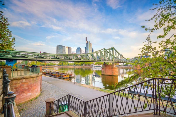 Vista Del Horizonte Ciudad Frankfurt Alemania — Foto de Stock