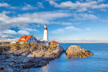 Portland 'daki Portland Head Light, Maine, ABD