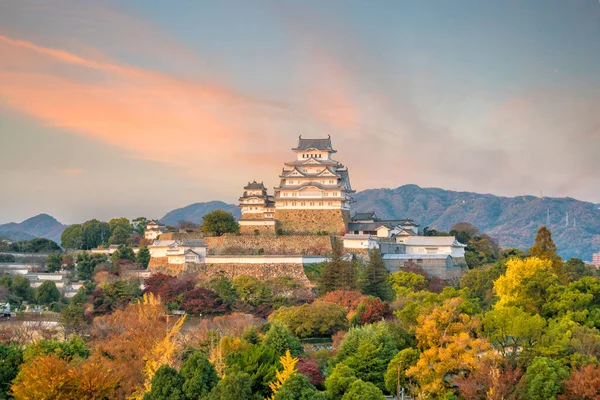 Castillo Himeji Otoño Atardecer Himeji Japón — Foto de Stock