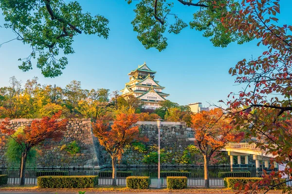 Osaka Slott Osaka Japan Hösten — Stockfoto