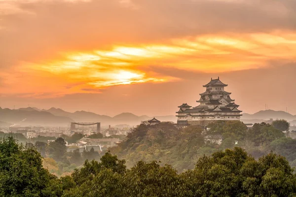 Castillo Himeji Otoño Japón Amanecer — Foto de Stock