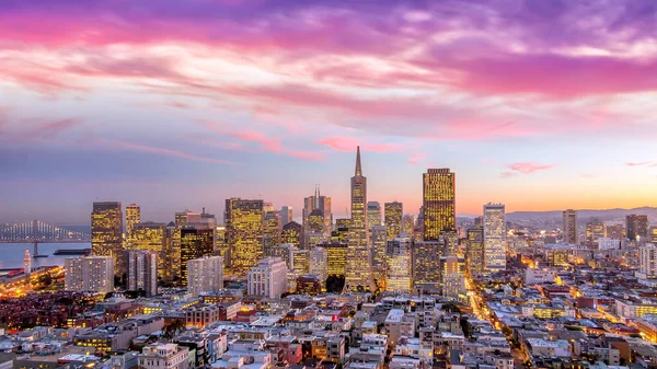 Prachtig Uitzicht Het Zakencentrum Het Centrum Van San Francisco Bij — Stockfoto
