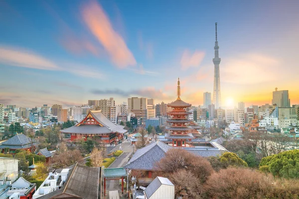 Veduta Dello Skyline Tokyo Crepuscolo Giappone — Foto Stock