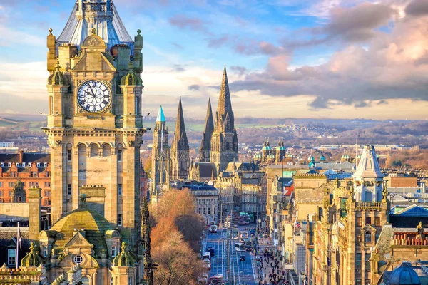 Cidade Velha Edimburgo Edimburgo Castelo Escócia Reino Unido — Fotografia de Stock