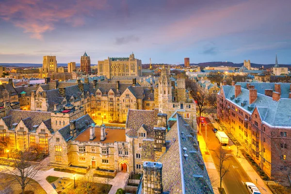 New Haven Abd Tarihi Bina Yale Üniversitesi Kampüsü — Stok fotoğraf