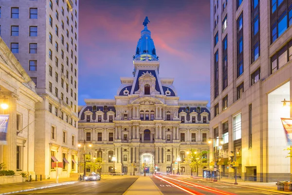 フィラデルフィアのランドマーク的歴史的市庁舎 — ストック写真