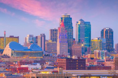 Kansas City 'nin Missouri, ABD' deki ufuk çizgisi