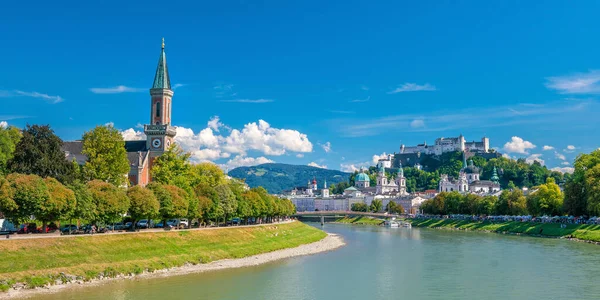 Beautiful View Salzburg City Skyline Summer Austria — Stock Photo, Image