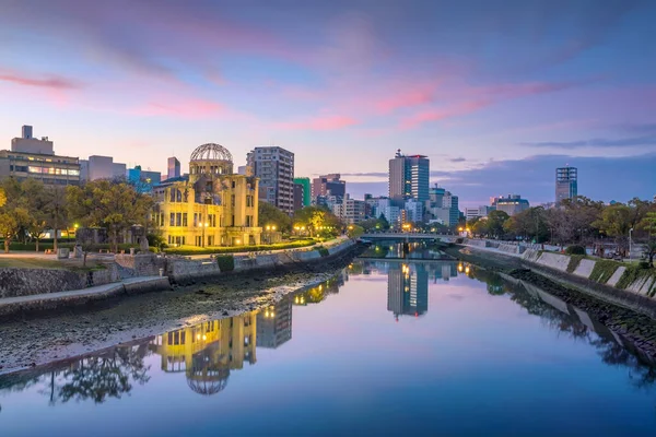 Вид Небо Хиросимы Куполом Атомной Бомбы Всемирное Наследие Юнеско Японии — стоковое фото