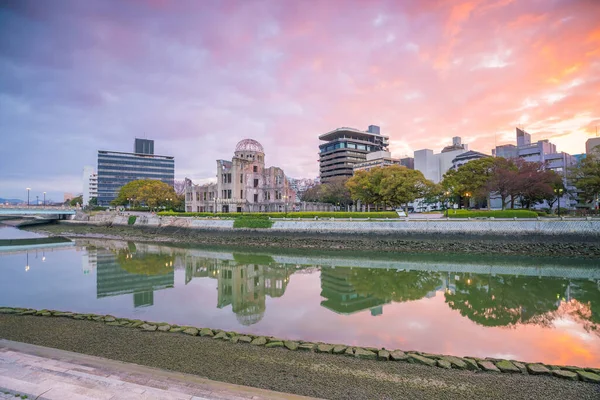 Вид Небо Хиросимы Куполом Атомной Бомбы Всемирное Наследие Юнеско Японии — стоковое фото