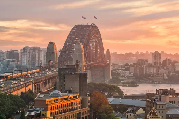 Centro Sydney Skyline Australia Desde Vista Superior Crepúsculo — Foto de Stock