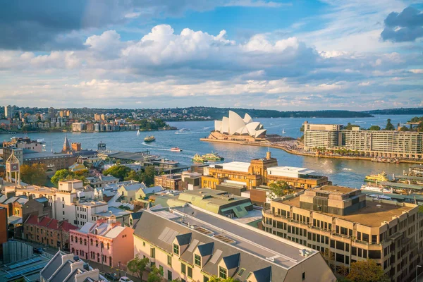 Centrum Sydney Panorama Australii Góry Widok — Zdjęcie stockowe