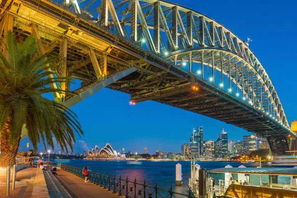 Downtown Sydney Skyline Australie Vue Dessus Crépuscule — Photo