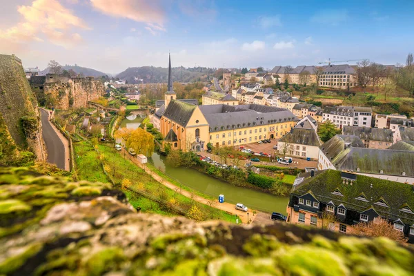 Skyline Old Town Luxembourg City Από Την Κορυφή Στο Λουξεμβούργο — Φωτογραφία Αρχείου