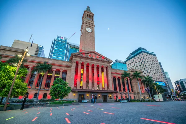 Brisbane Austrália Maio 2019 Horizonte Cidade Brisbane Crepúsculo Austrália — Fotografia de Stock