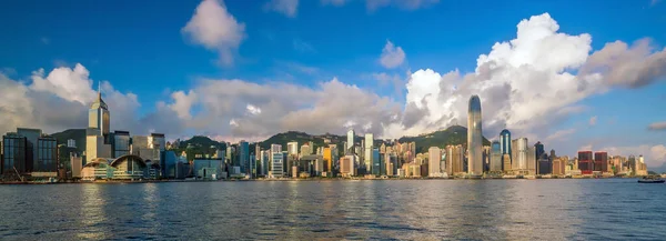 Vista Panorámica Del Puerto Victoria Horizonte Hong Kong China — Foto de Stock