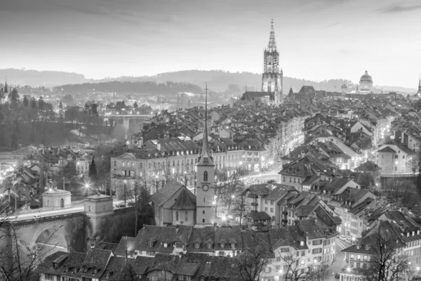 Bern Óvárosa Svájc Fővárosa Európában Alkonyatkor — Stock Fotó