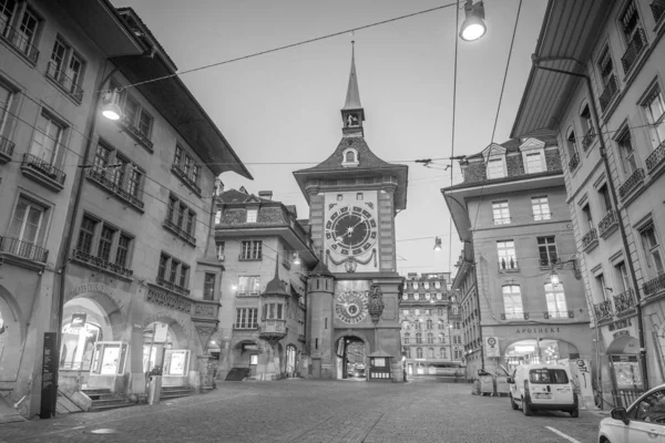 Bern Sviçre Şubat 2018 Kramgasse Caddesindeki Zytglogge Saat Kulesi Sviçre — Stok fotoğraf