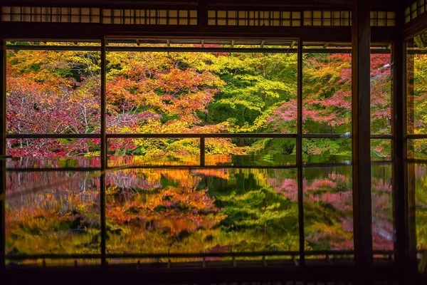 Vue Des Couleurs Automnales Des Vieux Temples Kyoto Japon — Photo