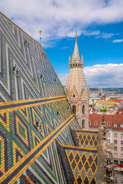 Vienna Città Skyline Vista Aerea Dall Alto Austria — Foto Stock