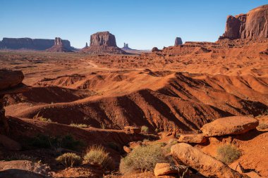 Monument Valley Arizona ve Utah Amerika Birleşik Devletleri'nde arasındaki sınırda