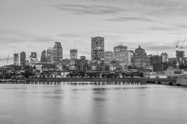 Skyline Der Innenstadt Von Montreal Bei Sonnenuntergang Kanada — Stockfoto