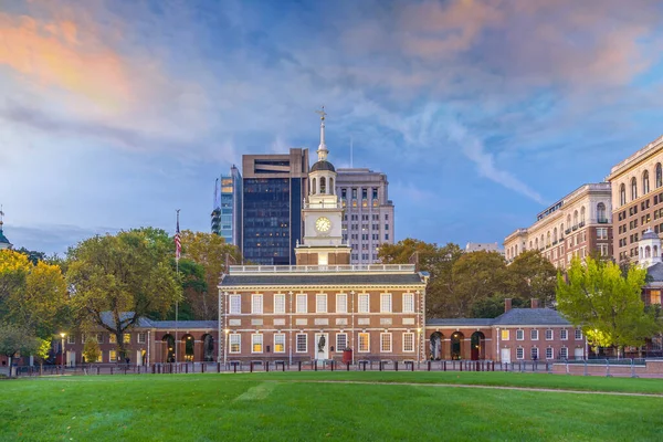 Independence Hall Filadélfia Pensilvânia Eua Nascer Sol — Fotografia de Stock