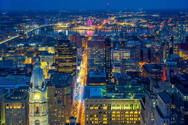 Vista Superior Del Horizonte Del Centro Filadelfia Pensilvania Estados Unidos —  Fotos de Stock