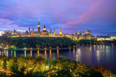Parliament Hill, Ottawa, Ontario, Kanada Sunset 'te 