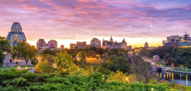 Parliament Hill, Ottawa, Ontario, Kanada Sunset 'te 