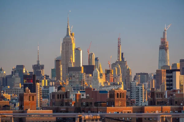 New York City Şehir Merkezi Silueti Abd Güzel Şehir Manzarası — Stok fotoğraf