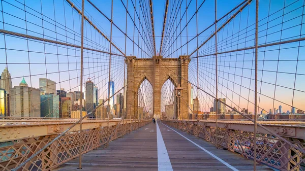 Brooklyn Bridge New York City Usa Sunrise — Stock Photo, Image