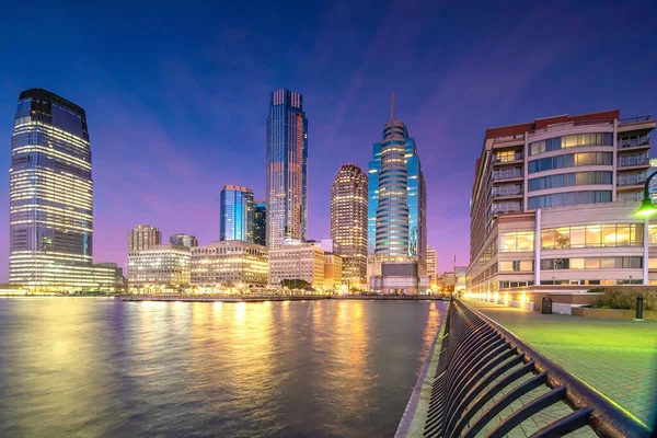 Skyline Von Jersey City New Jersey New York Harbor Den — Stockfoto