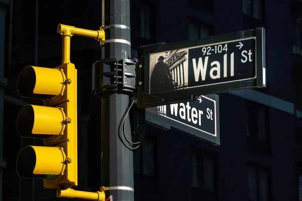 アメリカ マンハッタンのウォール街への署名 — ストック写真