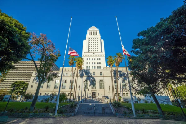 Historic Los Angeles City Hall Blue Sky Usa — Stock Photo, Image