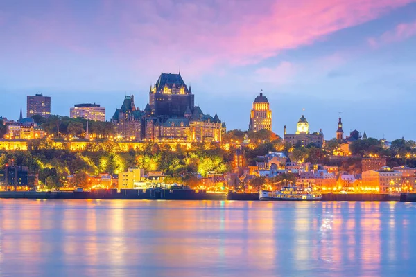 Panoramatický Výhled Panorama Quebec City Řekou Saint Lawrence Kanadě — Stock fotografie
