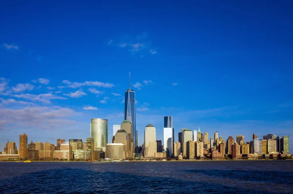 Manhattan Skyline da Jersey al crepuscolo, New York — Foto Stock