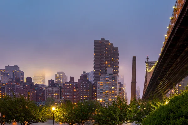 Koningin Bridge, New York skyline — Stockfoto