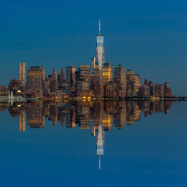 Manhattan látképe Jersey Twilight — Stock Fotó