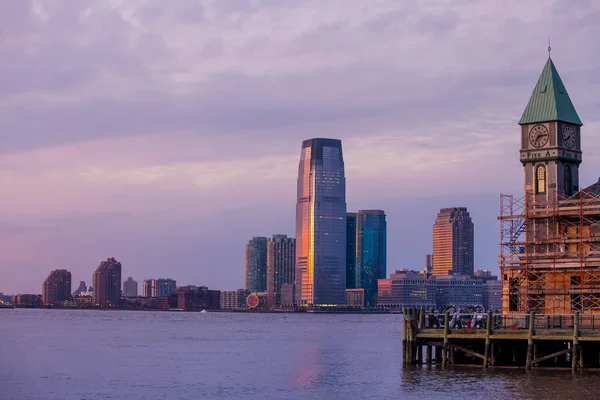 View of Hudson River and the Jersey City. — Stock Photo, Image