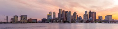 Boston downtown skyline panorama  clipart
